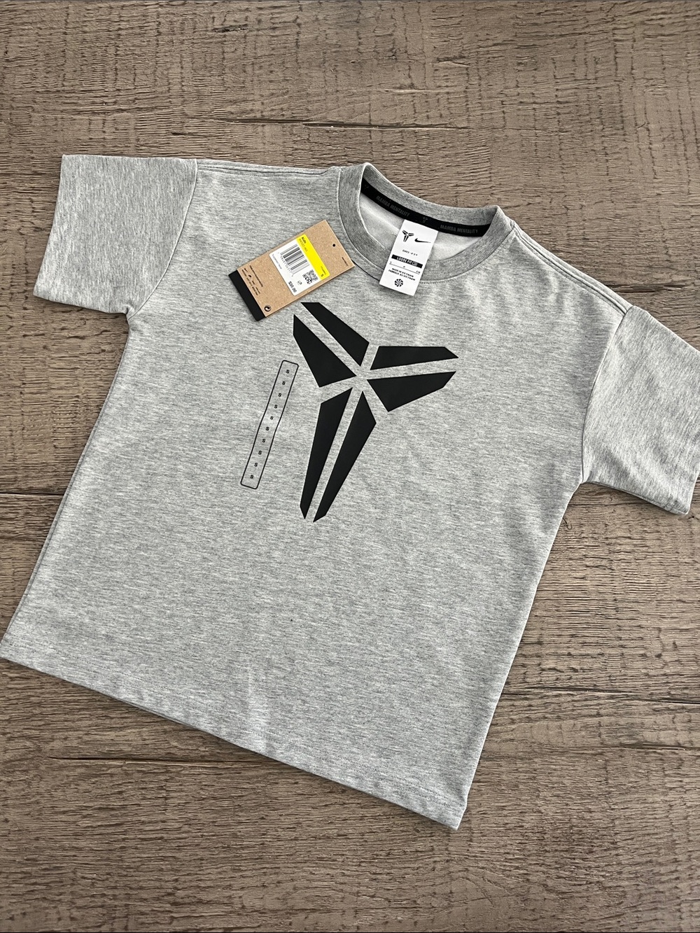 Nike Grey Dri-Fit Short Sleeve Tee with Black Kobe Logo